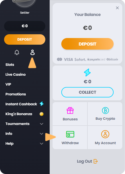 Comment puis-je retirer de l’argent de mon compte étape 1 Retrait